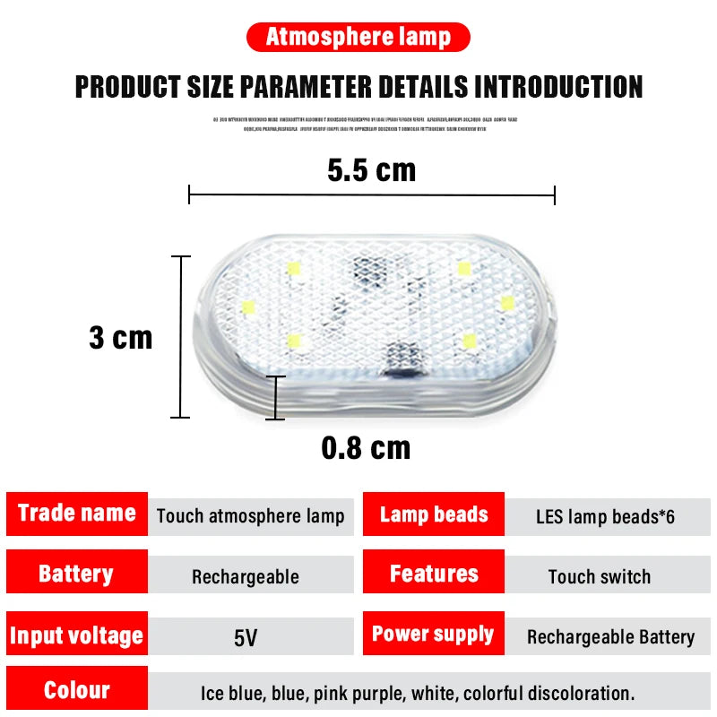 Wireless Multi-coloured LED Car Lamp