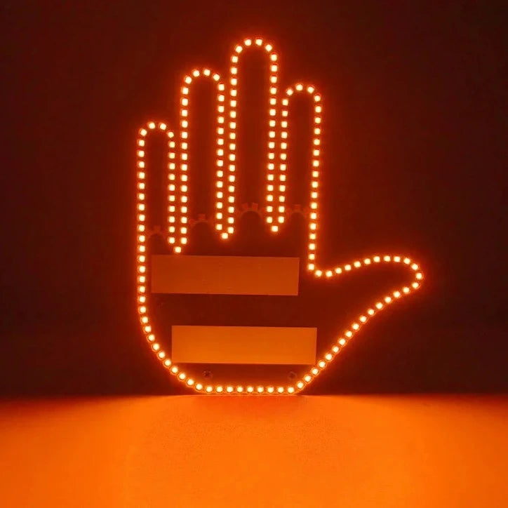 Gesture Middle Finger Warning Brake Lamp