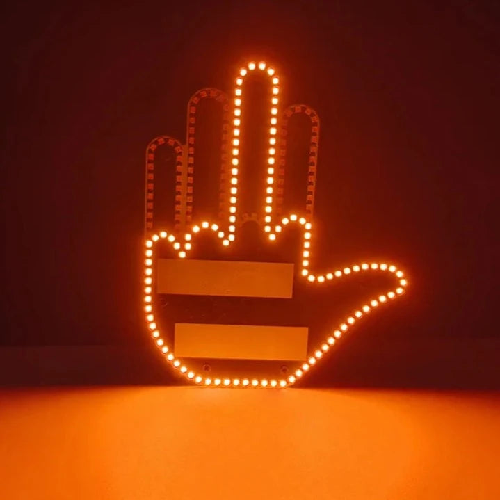 Gesture Middle Finger Warning Brake Lamp