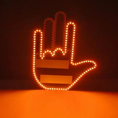 Gesture Middle Finger Warning Brake Lamp